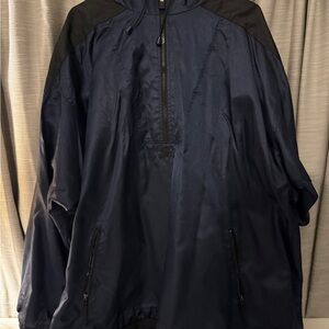 Men's Navy and Black Starter Jacket / Windbreaker
